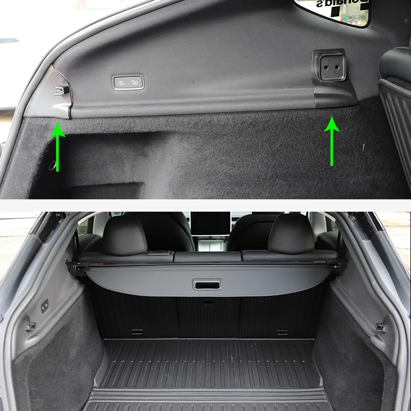 For 2025 2026 Tesla Model Y Juniper Retractable Trunk Cargo Cover Parcel Rack Waterproof Shield Privacy Auto Accessories