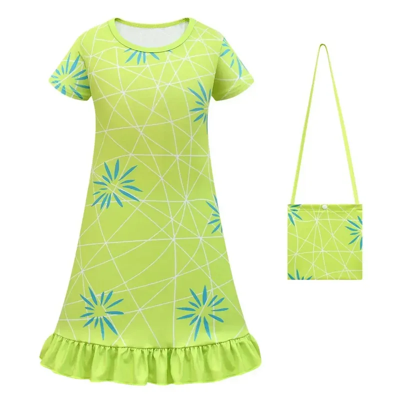 Picture 7: Inside Out2 Cosplay Kids Dress Costume Movie Disgust Joy Roleplay Yellow Dress Bag Wig Suits Children Halloween Party Suit Party