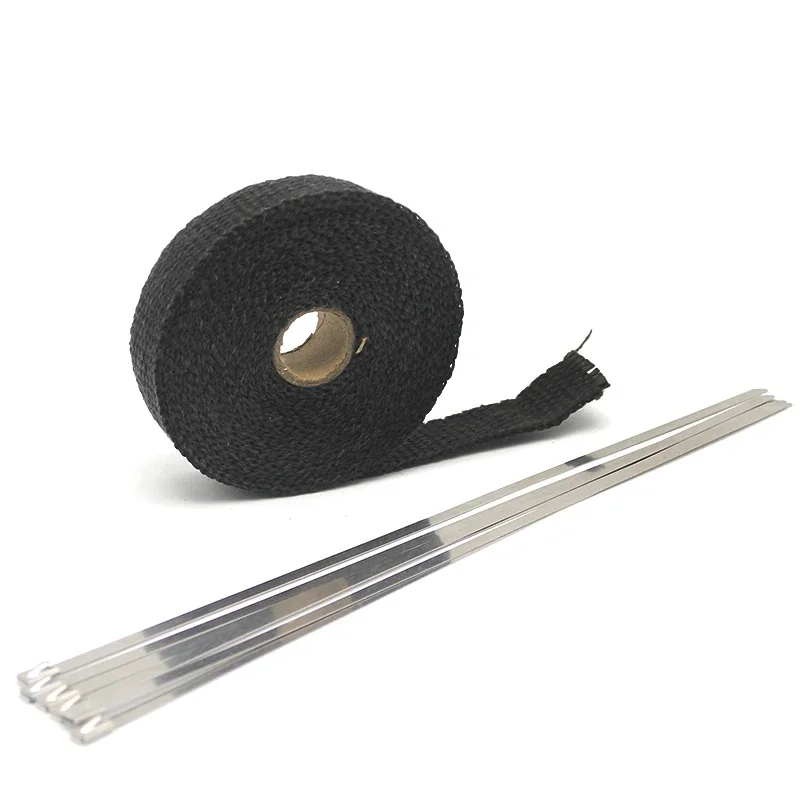 5/10/15M Car Moto Heat Shield Wrap Turbo Exhaust Heat Tape Wrap Pipe Wrap Shields Manifold Header Insulation Cloth Roll