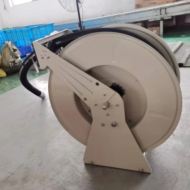 Fuel Truck Hose Reel Retractable Hose Reel Automatic Fully-extendable Pipe Rolling Device for Coils 6 Meters 10 Meters 15 Meters