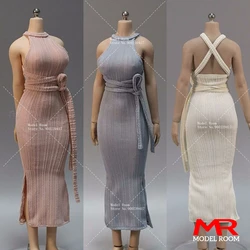 DMTOYS 1/6 Female Long Sheath Dress Backless Evening Dress Clothes Model Fit 12'' TBL S42 S53 Soldier Action Figure Body Dolls