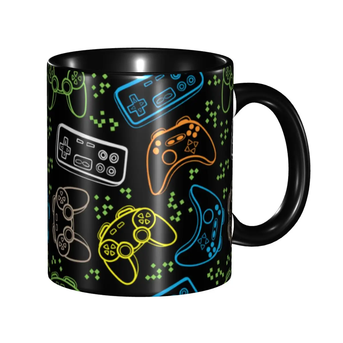 Customized Game Controller Coffee Mugs DIY Gamer Gift Ceramic Milk Tea Cups