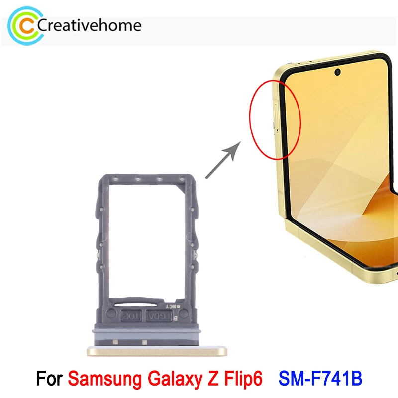 SIM Card Tray For Samsung Galaxy Z Flip6 SM-F741B Replacement Part