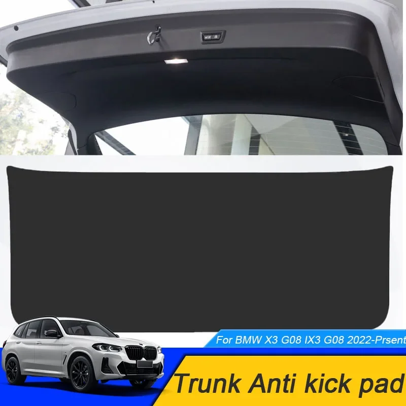 

For BMW X3 G01 IX3 G08 2022-2025 Car PU Leather Mat Anti-kick Carbon Trunk Weather Dustproof Protection Tailgate Sticker