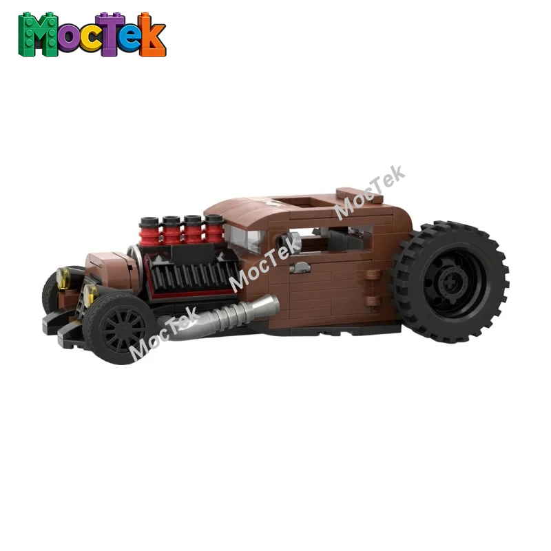 

Old Car Assembly Model 248PCS Vintage 1920s Modified Ratrod Car Blocks, Creative Rusty Style DIY Model