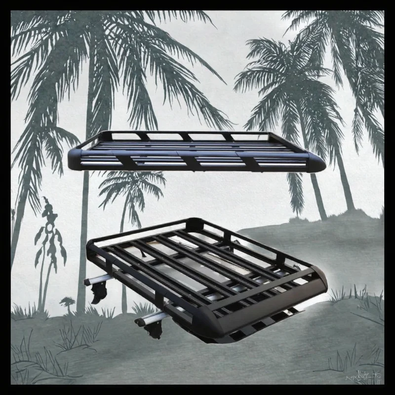 Hot Selling Universal Double Layer Aluminum Alloy Off Road Roof Cargo Luggage Basket 160100CM, 80KG Load Capacity, Bolt Fixed