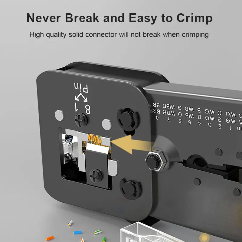 Natalink RJ45 CAT6 Konektor Melewati 30μ Ujung Kristal Berlapis Emas 8P8C UTP Colokan Modular Jaringan Ethernet untuk CAT6 CAT5e