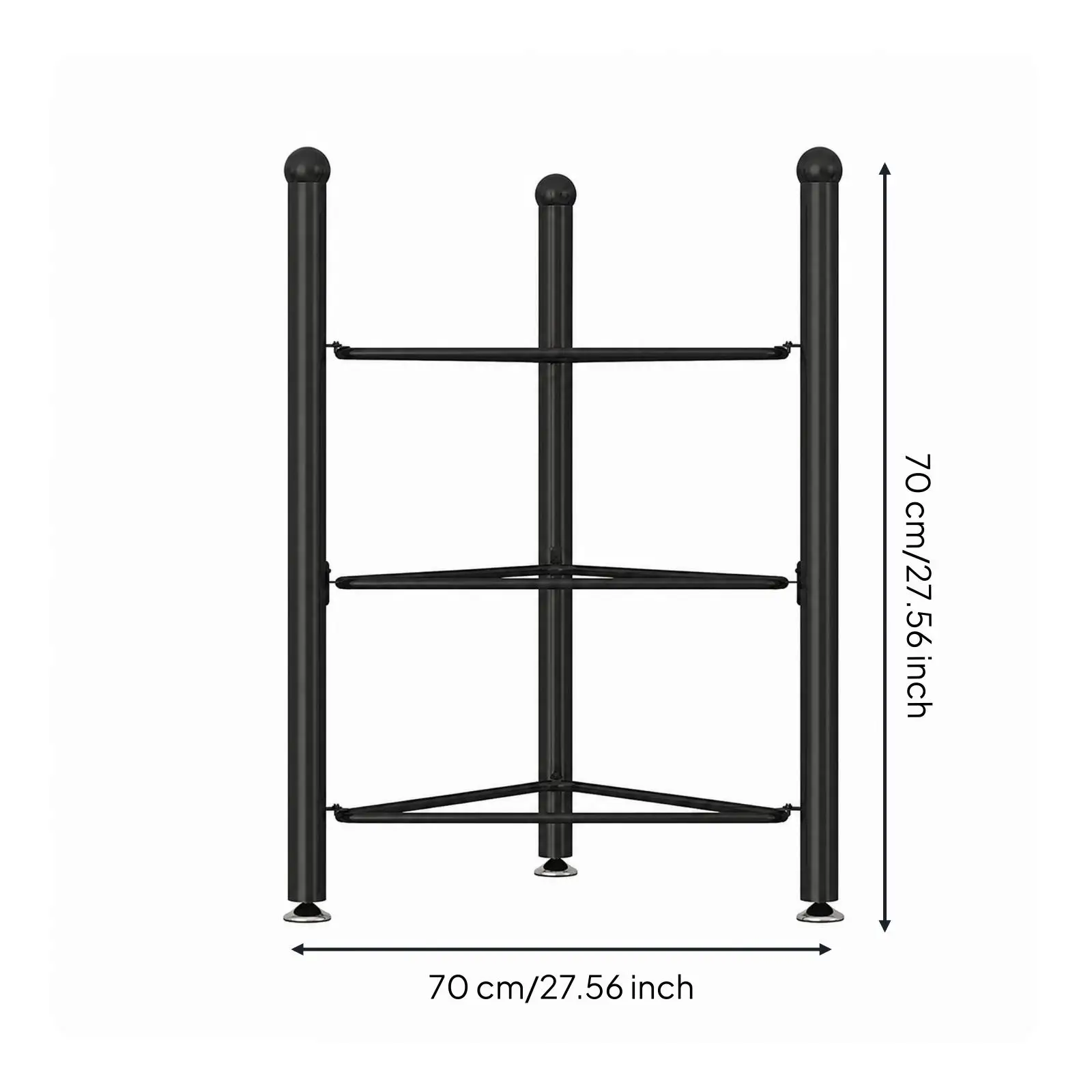 Multi Tier Metal Storage Shelf for Exercise Balls and Half Balance Balls in Home Workout Room