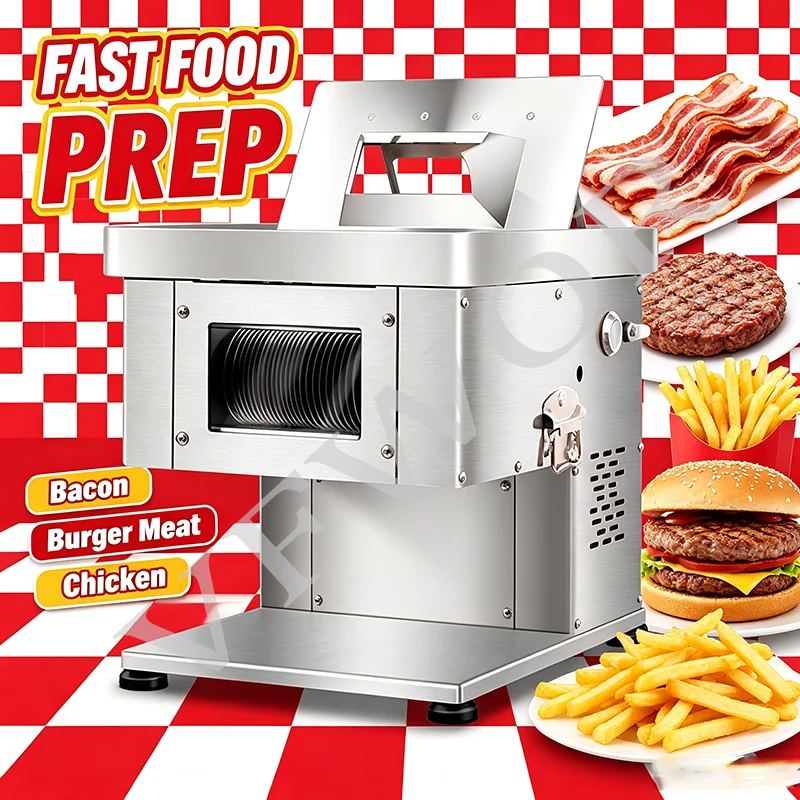 Commercial Industrial Meat Slicer Shredder Machine Detachable Knife Set for Beef Jerky Factory New Electric Meat Cutter