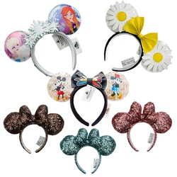 2024 Disney Minnie Mouse Ear Headband Holiday Party Frozen Bow Hairband COSTUME fascia Cosplay peluche adulto/bambini fascia regalo