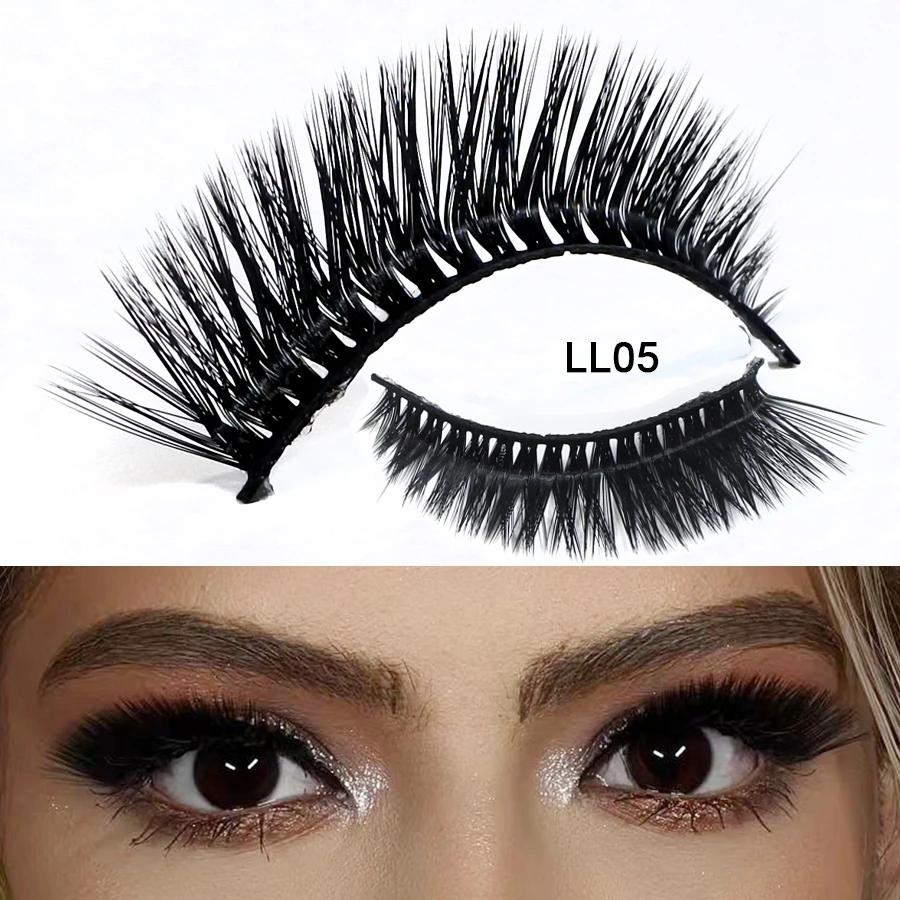 Wiスパイキャットアイアイアイラッシュ、lカール、フルストリップヘア、フェイクメイク、化粧品、新