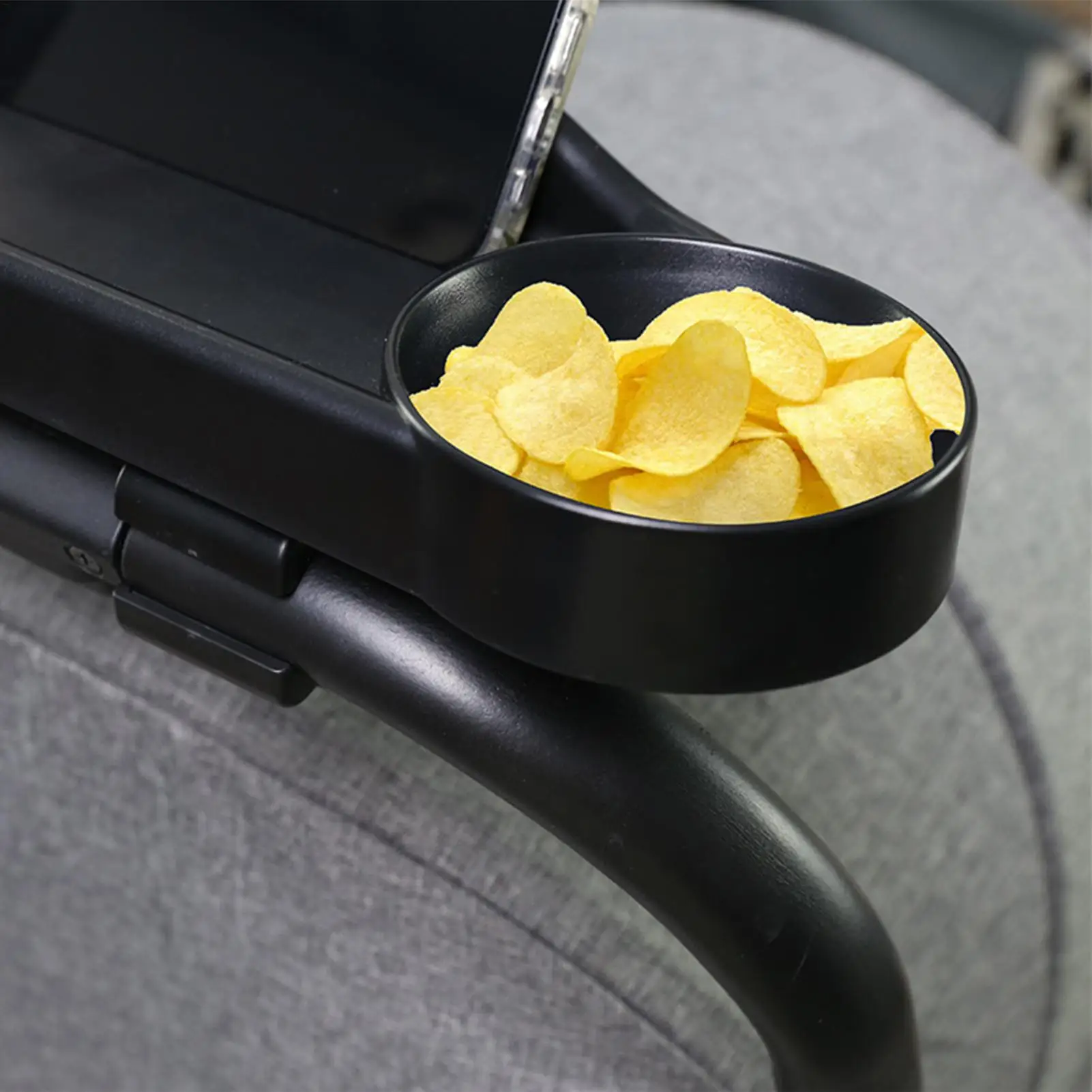 Snack Tray for Stroller Cup Holder Baby Stroller Tray Attachment Storage Organizer Phone Holder for Drinks Toys Food Kids - view 5