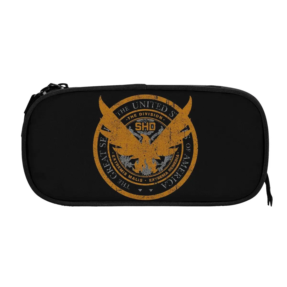Game Tom Clancys The Division SHD Seal Pencil Cases for Student School Pen Box Pencil Bag Big Capacity Pencil Pouch view 6