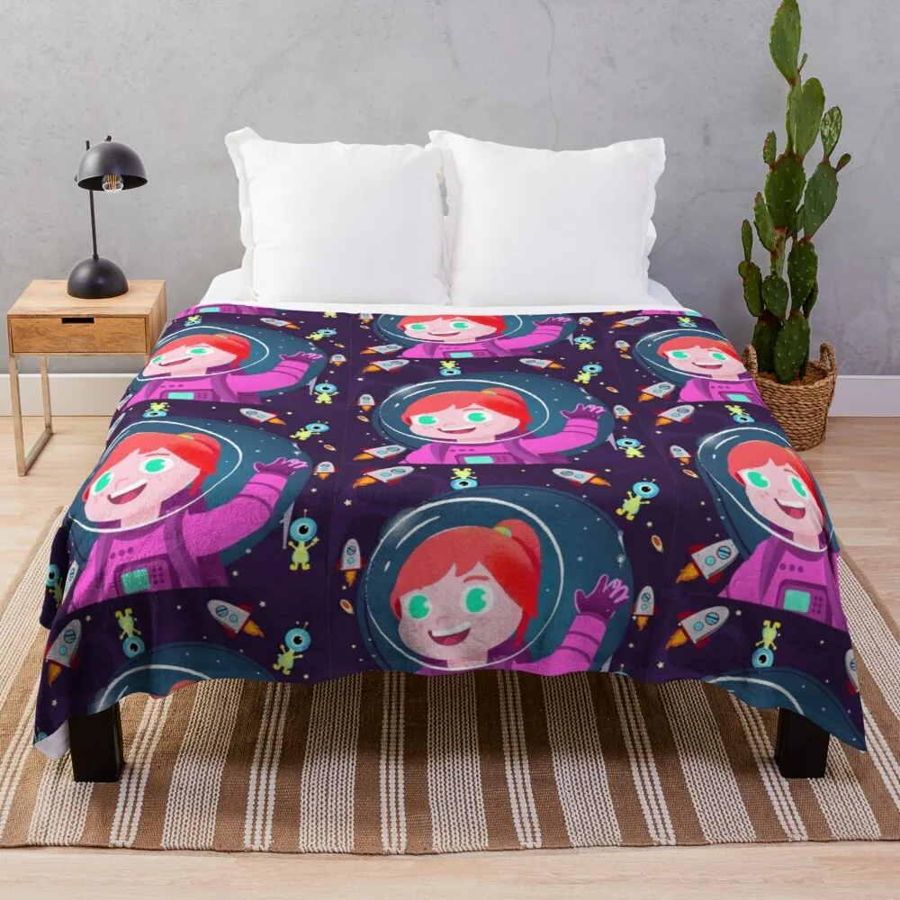 

YouTube A For Adley - Kids, Space, Stars Throw Blanket Tourist Blanket Thin Blankets Sofa Quilt