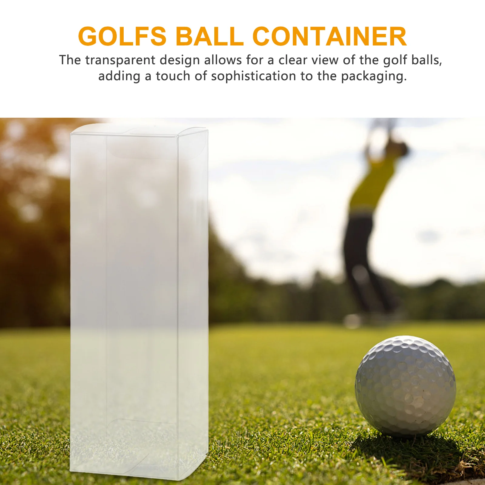 3 Pcs Golf Transparent Container Golfing Case Golfs Organizers Holder Portable Clear Containers Carrying Packing