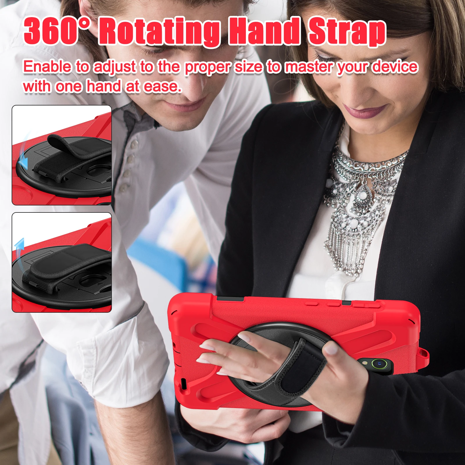 Rugged Case Universal For Samsung Galaxy Tab Active5 2024 Active3 2020 8.0 inch SM-X300 X306B T570 T575 360 Rotating Stand Cover