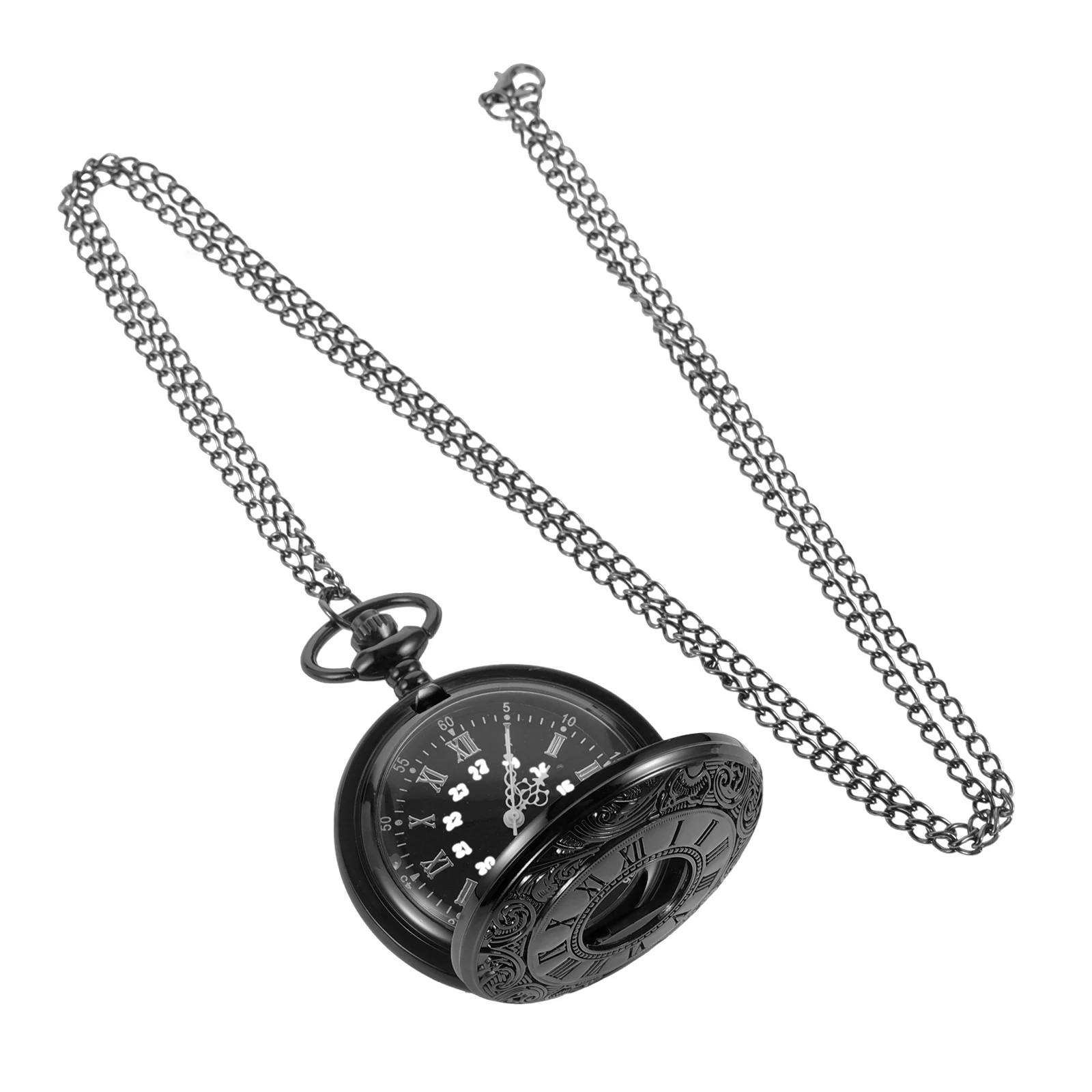 

Retro Pocket Watch Vintage Roman Numeral Chain Small Size High Quality Men Watches Portable Dad Gift