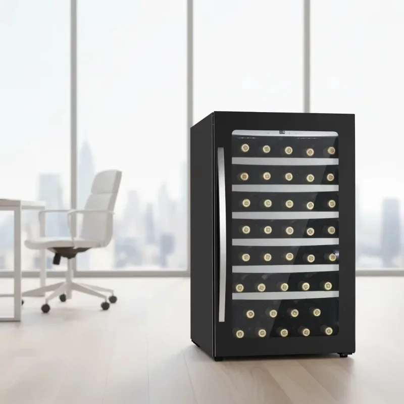 #Airo ODM JG32B Single Zone Glass-Front Elite Wine Cooler Touch-Controlled Thermoelectric Freestanding Wine Cooler