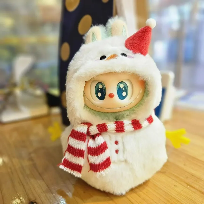 

Labubu Doll Clothing - 15/17cm Hat, Scarf & Snowman Christmas Outfit Sitting Party Attire For Labubu I/II/III Generation Dolls