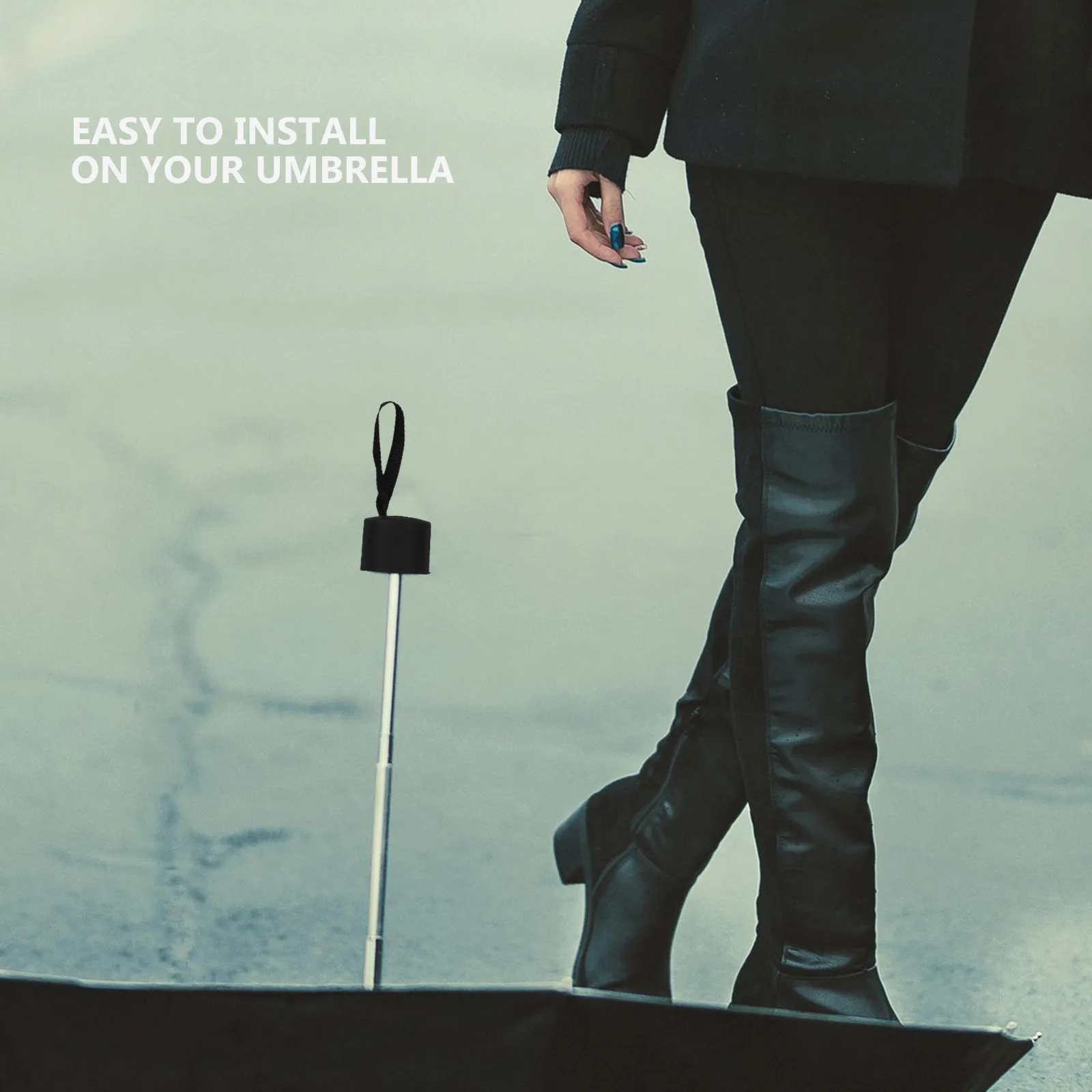 

Umbrella Handle Replacement Plastic Grip Sturdy Wear-Resistant Anti-Slip for Foldable Umbrellas Fits 15Mm Screws Rain Uv Use