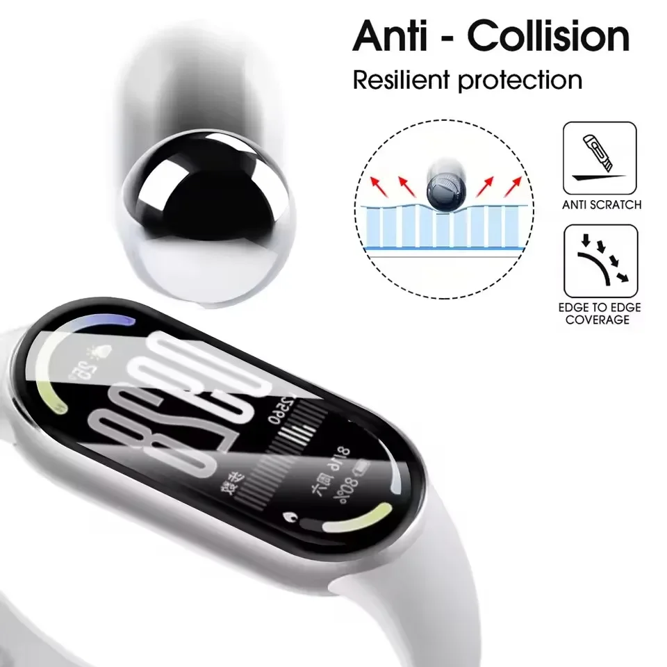 Película protectora curvada 3D para Xiaomi Mi Band 10 9, Protector de pantalla suave para Mi Band 10 MiBand9, accesorios protectores de banda inteligente