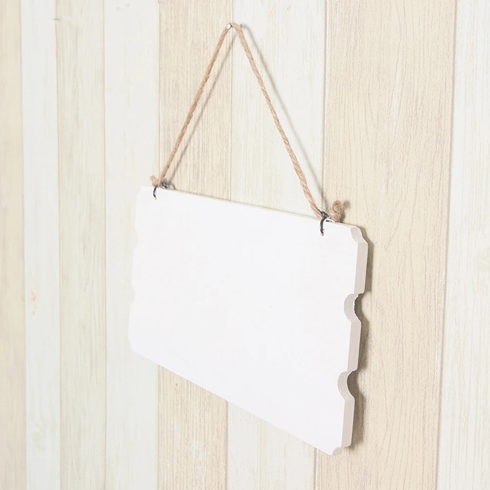 

2 Pcs Blank Board Dish Hanging Menu Small House Decor Shop Door Sign Plaque Doorplate The Office