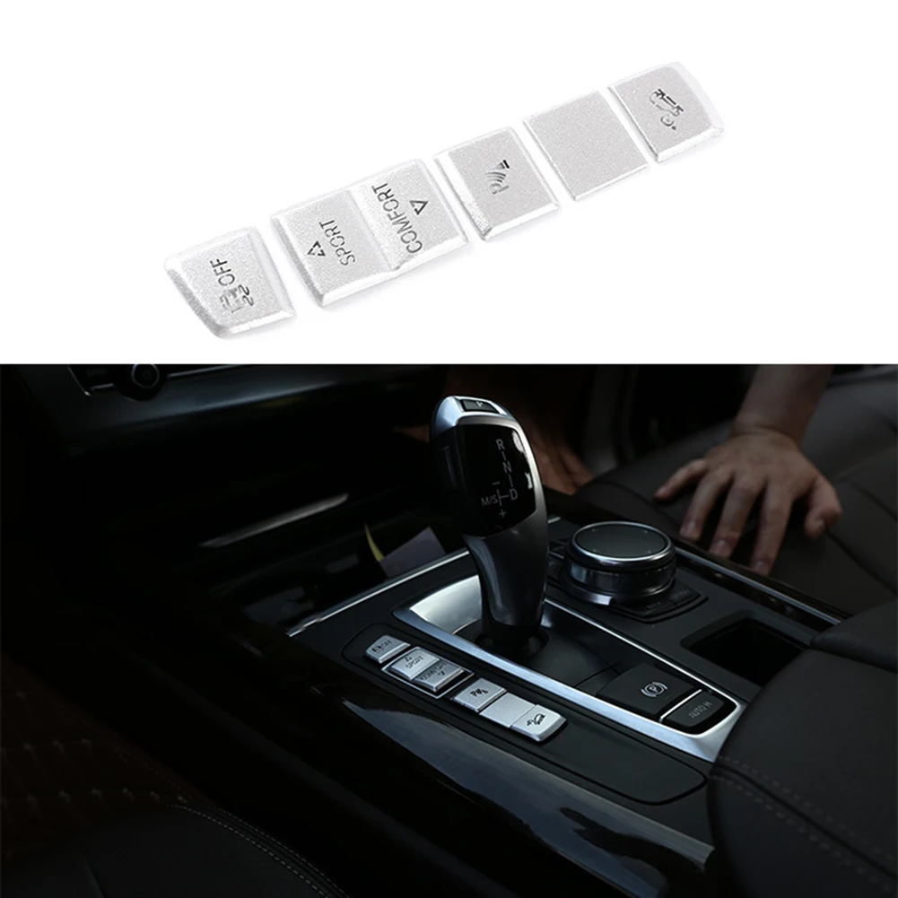 Silver Driving Mode Button Stylish Driving Mode Button Trim Alloy Trim Tool-free Installation Seamless Fit Sporty Style