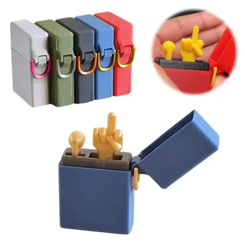 3D Printed Middle Finger Prank Model | Funny Gift for Birthday Desk Decoration Quit-Smoking Buddy Fake Lighter Surprise Box Toy