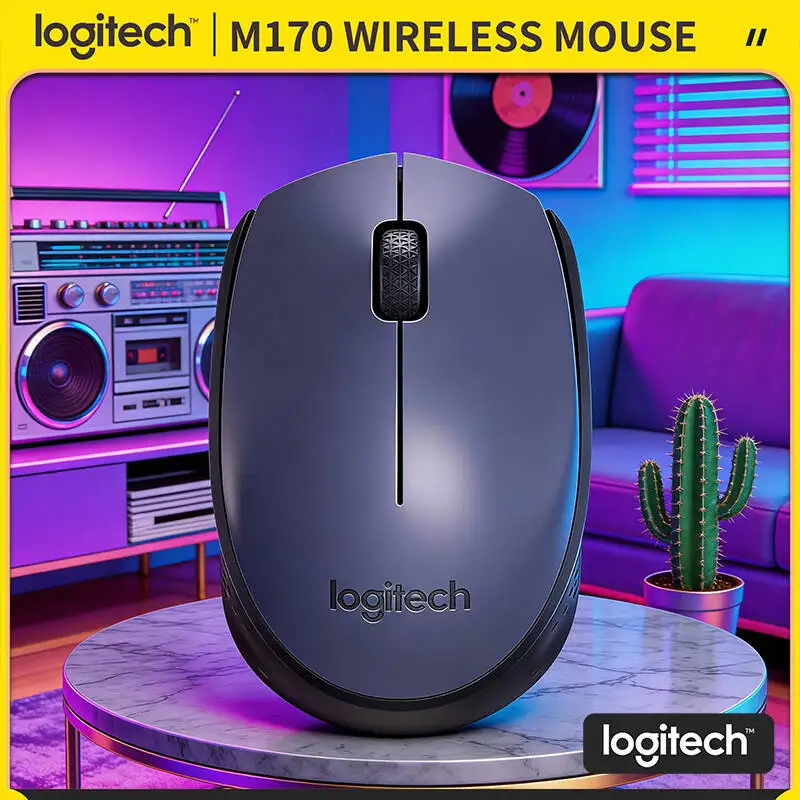 

Logitech M170 Wireless Mouse Compact Portable Design 2.4GHz 1000DPI for Travel Work Office Gaming Use