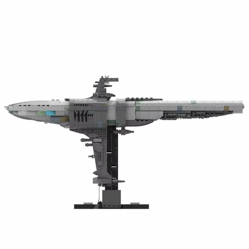 892 шт. Moc MC75 Interstellar Cruiser, средняя модель космического корабля, сделай сам, сборка, строительный блок, игрушка, детский подарок на день рождения