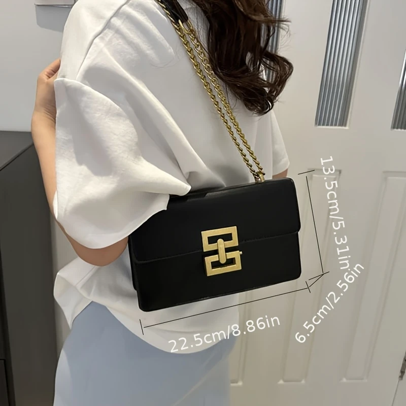 Women's New Moon Bag, Retro Chain, Large Capacity Small Square Bag, Fashionable and Versatile Pu Leather Shoulder Bag, Crossbody Bag - view 2