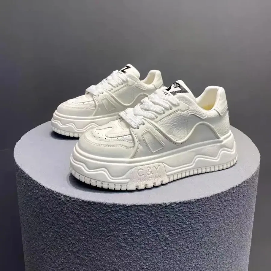 

New Men's Versatile Vintage Platform Sneakers Trendy Niche Casual Sports Shoes Fashionable Men's Footwear