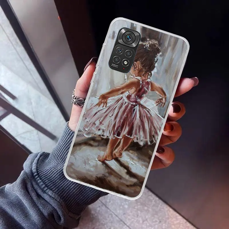 Ballerina Ballet Dancing Phone Case for Xiaomi Redmi Note 13 12S 12 11S 11 11E 11T 10S 10 Pro Plus 9 9S 8 8T 7 5G Soft Cover Fun