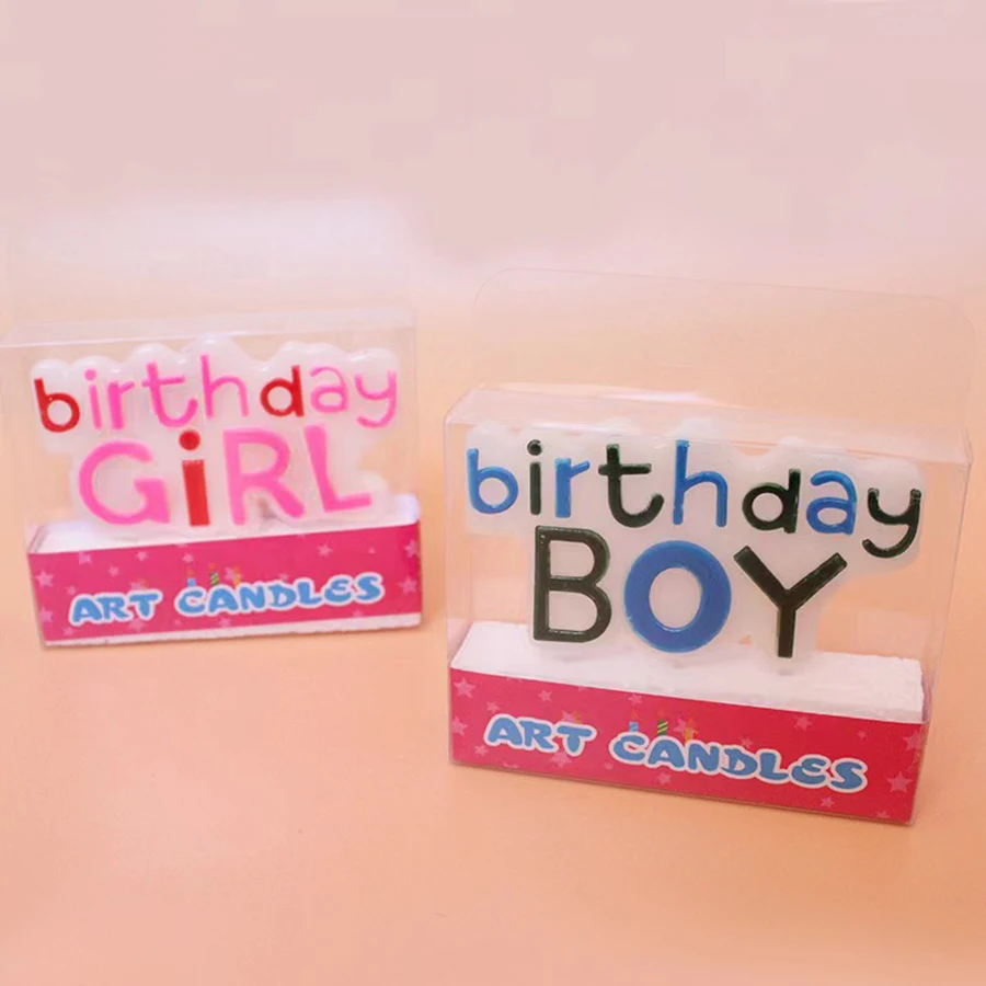 BirthdayBOY And BirthdayGiRL Kerze Kuchendekoration Plugin Kreative Kindergeburtstagsfeier Indoor Kuchenkerzen