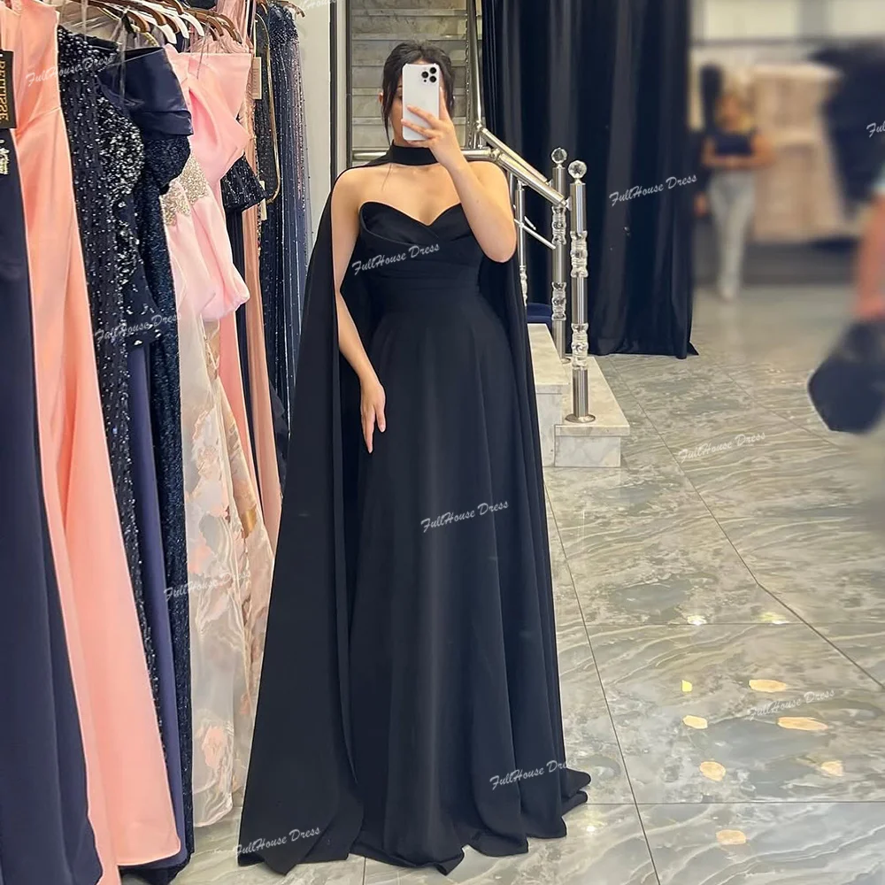 

Custom Made Simple Off Shoulder Chiffon A-line Floor Length Backless Formal Evening Dress Pleated Party Dress with Court