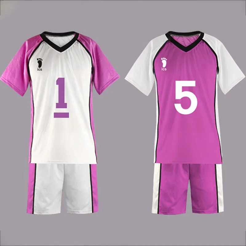 CyAnime Haikyuu disfraz de Cosplay Shiratorizawa ropa deportiva de escuela secundaria Club de voleibol Jersey uniforme Tendou Satori camiseta completa S