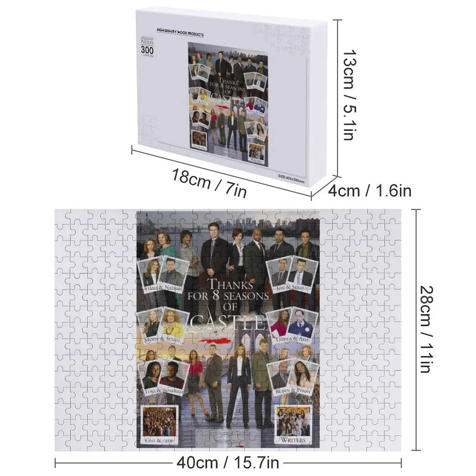 Grazie Castle Jigsaw Puzzle Nome personalizzato Puzzle per adulti in legno