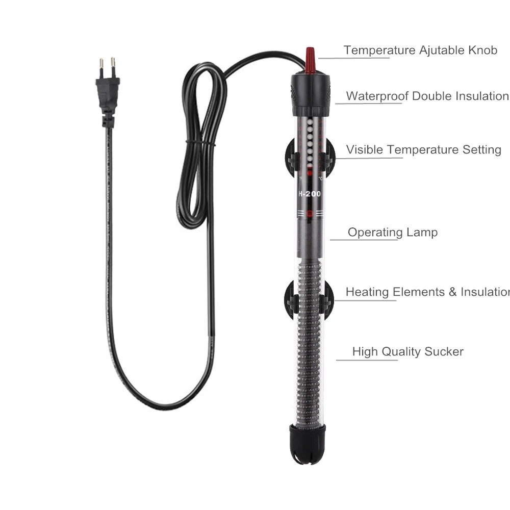 

1Pc AT700 Aquarium Heater Fish Tank Heating Rod Submersible Thermostat External Temp Controller Automatic Device 220V-240V 50Hz