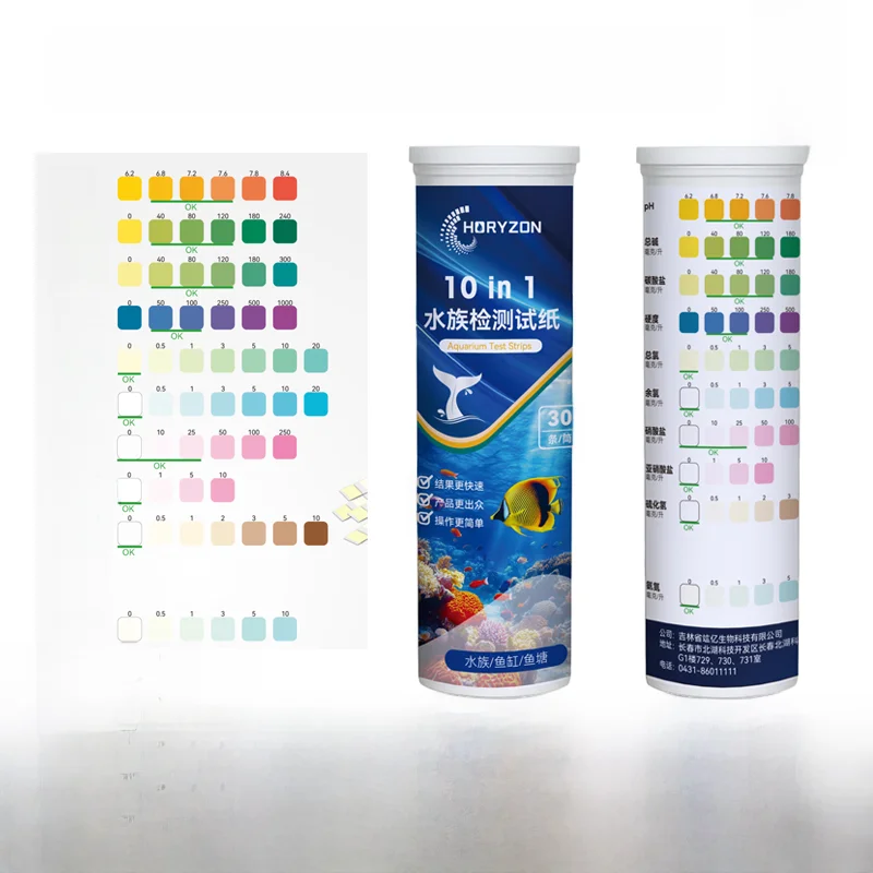 Quick Detection 10-in- Ammonia Nitrogen Precision Test Paper for Aquarium Fish Tank Water Quality Nitrate High Accuracy