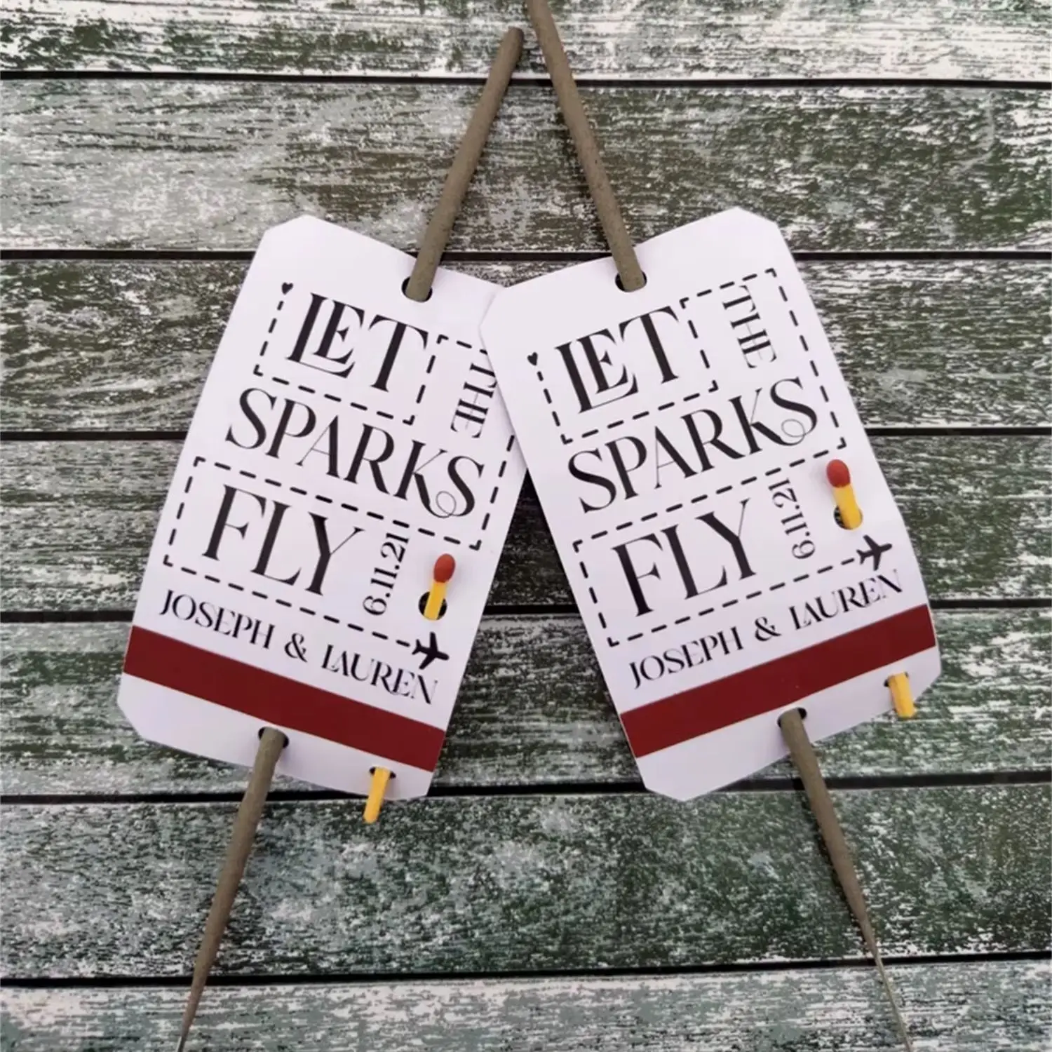 60 etiquetas de bengalas personalizadas para boda, etiquetas de bengalas para boda, scintille taglio torta matrimonio, fiesta, aniversario