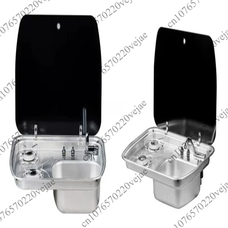 RV gas stove sink car vegetable basin stainless steel wash basin integrated sink RV modification supplies