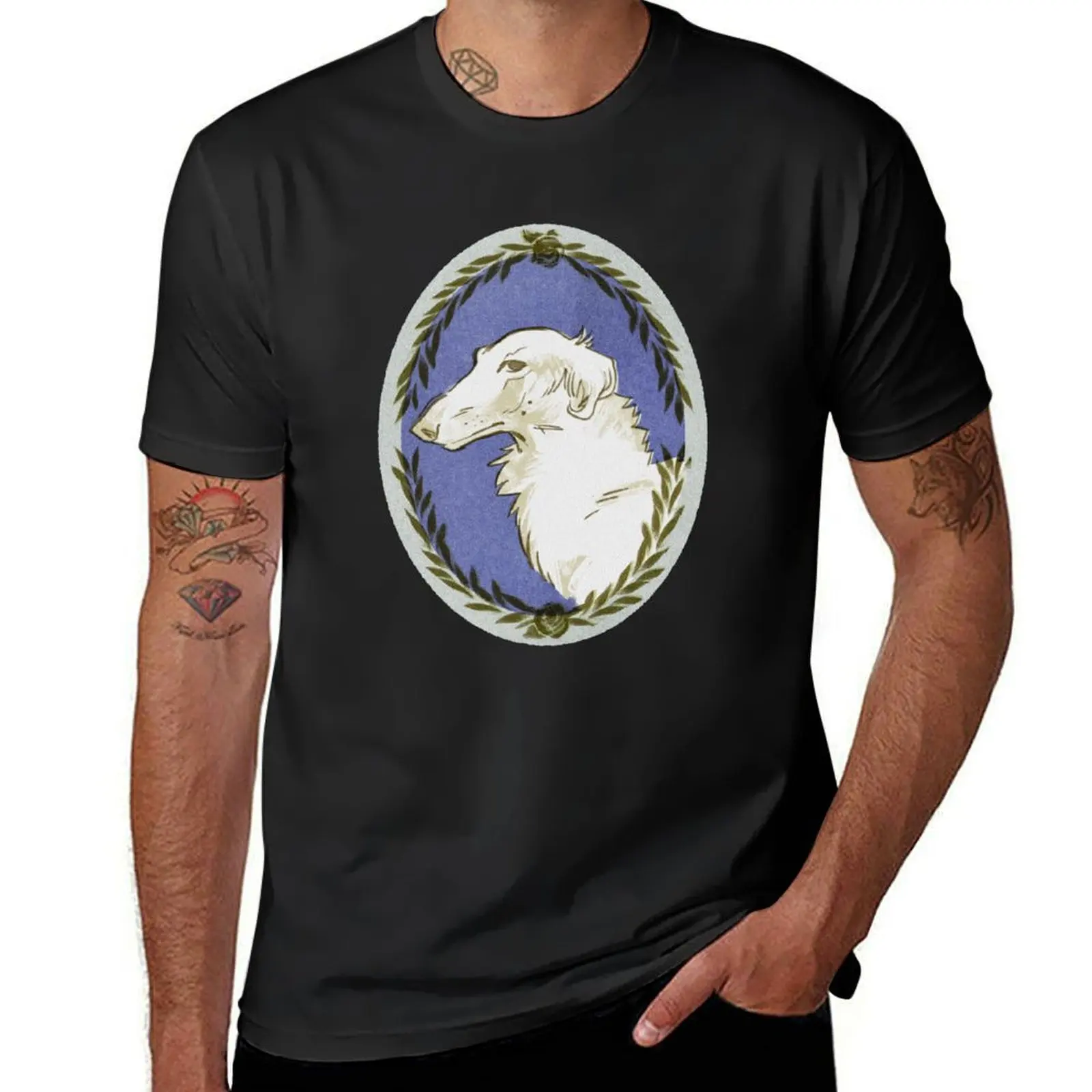 

Borzoi Cameo T-Shirt customs design your own tees quick-drying t shirts for men