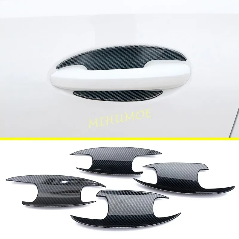 ألياف الكربون الخارجي مقبض الباب كوب إكسسوارات خارجية لأبواب السيارات حامي الكسوة لمرسيدس بنز C GLC الفئة W206 S206 X254 C254 2024 2025