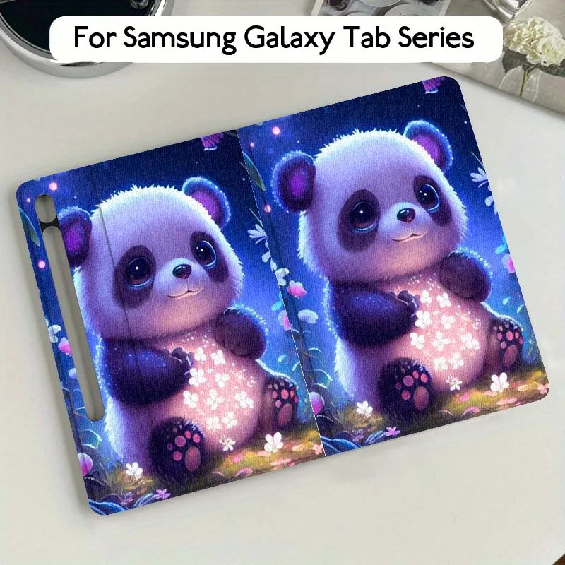 

Cartoon Cute Luminous Panda For Samsung Galaxy Tab S10 S9 S8 S7 FE Lite Soft Flexible Support Tablet Case Gift