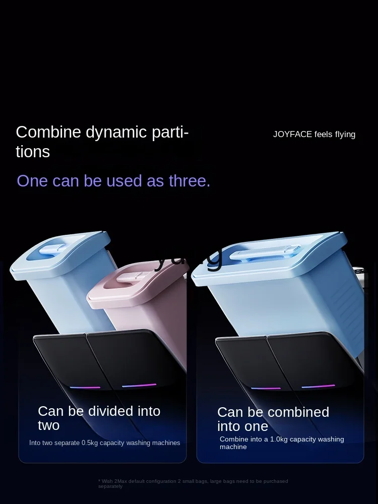 LMM Mini Underwear Washing Machine Small Double Barrel Partition Washing and Drying Integrated