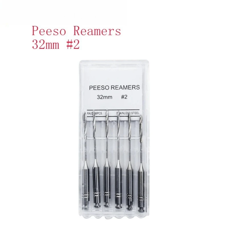 1 Pack(6pcs) Dental Peeso Reamer 32mm/28mm Endodontic Reamers Drill Burs Peeso Reamers Endo Files Largo Dentist Materials