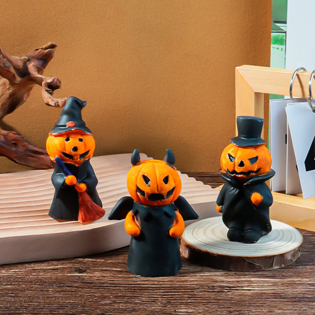 Mini Halloween Pumpkin Ghost Resin Mold DIY Candle Silicone Mold Home Happy Halloween Party Desktop Decoration Accessories