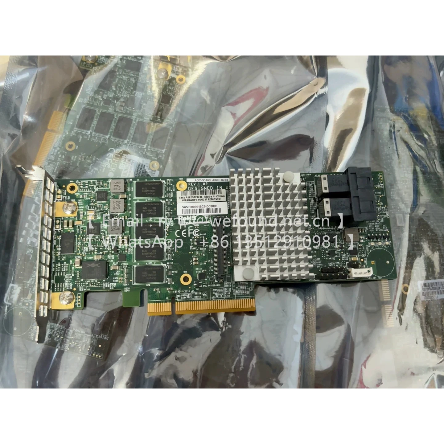 Add-on Card AOC-S3108L-H8iR  AOC-S3108L-H8IR-16DD RAID Adapter 3108 8-port PCI-E SAS-3 controller , LSI9361-8I Same level