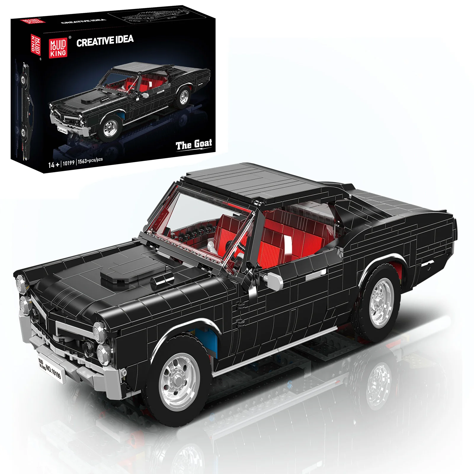 

10199 1563pcs GTO Muscle Car Model Building Blocks Bricks car set MOC Technical DIY Toy Small Pellet Puzzle Box Set
