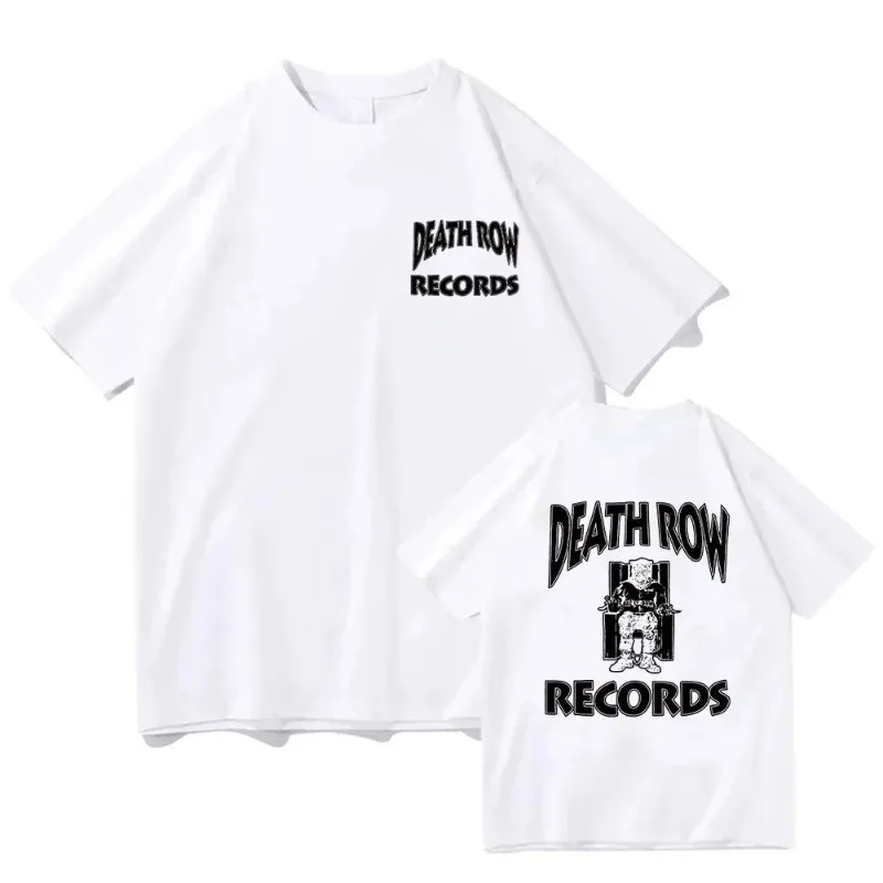 Death Row Records Dr Dre Tupac T-Shirt Vintage Fitness T-shirt Streetwear Casual O-Neck Tee Shirt Hip Hop Tshirts Men Top